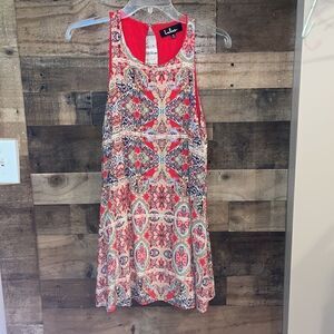 Lulu’s Design Major Red Print Swing Dress